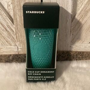 Starbucks 2022 Holiday Green Ombré Waxberry Cold Cup Ornament Keychain